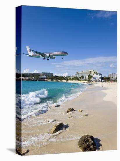 Beach at Maho Bay, St. Martin, Leeward Islands, West Indies-Gavin Hellier-Stretched Canvas