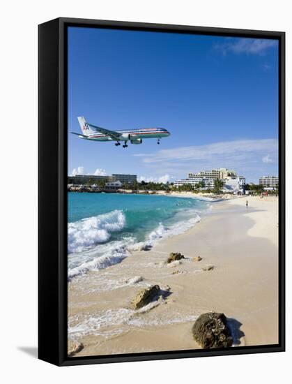 Beach at Maho Bay, St. Martin, Leeward Islands, West Indies-Gavin Hellier-Framed Stretched Canvas