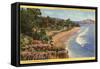 Beach at Montecito, Santa Barbara, California-null-Framed Stretched Canvas