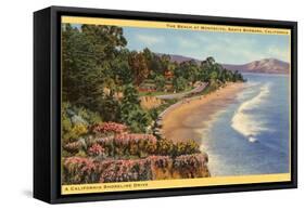 Beach at Montecito, Santa Barbara, California-null-Framed Stretched Canvas