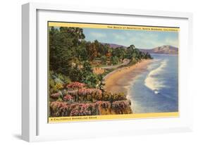 Beach at Montecito, Santa Barbara, California-null-Framed Art Print