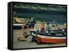 Beach at Nerja-Dale Kennington-Framed Stretched Canvas