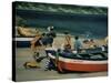 Beach at Nerja-Dale Kennington-Stretched Canvas