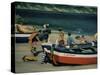 Beach at Nerja-Dale Kennington-Stretched Canvas