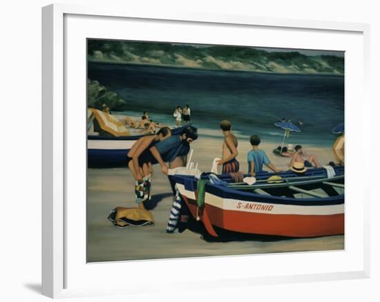 Beach at Nerja-Dale Kennington-Framed Giclee Print