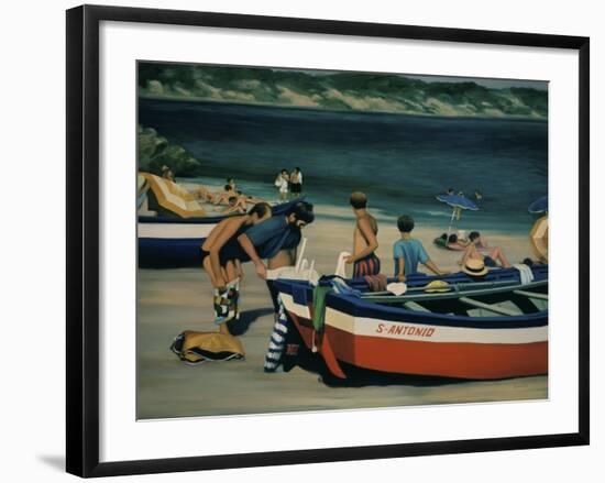 Beach at Nerja-Dale Kennington-Framed Giclee Print