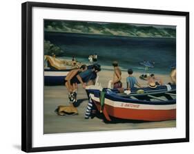 Beach at Nerja-Dale Kennington-Framed Giclee Print