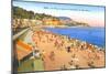 Beach at Nice, France-null-Mounted Art Print