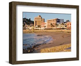 Beach at Olas Altas in Late Afternoon, Mazatlan, Mexico-Charles Sleicher-Framed Photographic Print