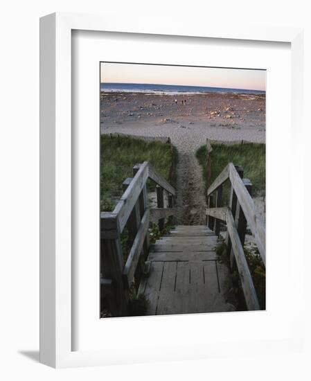 Beach at Old Mission Lighthouse, Michigan, USA-Michael Snell-Framed Photographic Print