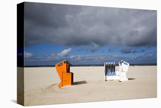 Beach at Ostbad, Norderney, East Frisian Islands, Lower Saxony, Germany-null-Stretched Canvas