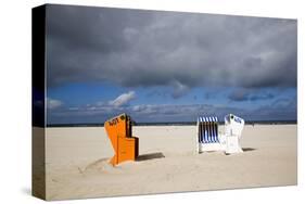 Beach at Ostbad, Norderney, East Frisian Islands, Lower Saxony, Germany-null-Stretched Canvas