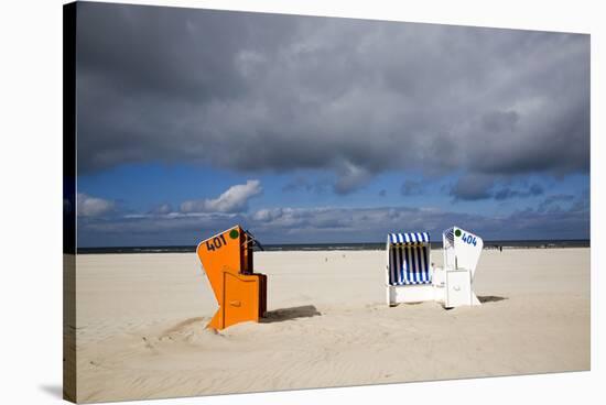 Beach at Ostbad, Norderney, East Frisian Islands, Lower Saxony, Germany-null-Stretched Canvas