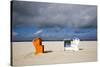 Beach at Ostbad, Norderney, East Frisian Islands, Lower Saxony, Germany-null-Stretched Canvas