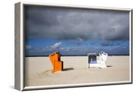 Beach at Ostbad, Norderney, East Frisian Islands, Lower Saxony, Germany-null-Framed Art Print