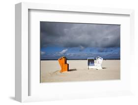 Beach at Ostbad, Norderney, East Frisian Islands, Lower Saxony, Germany-null-Framed Art Print