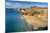 Beach at Playa Papagayo near Playa Blanca, Lanzarote, Canary Islands, Spain-null-Mounted Art Print