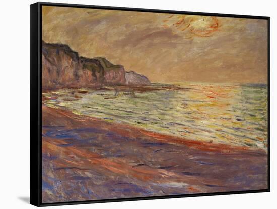 Beach at Pourville, Sunset, 1882-Claude Monet-Framed Stretched Canvas