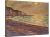 Beach at Pourville, Sunset, 1882-Claude Monet-Stretched Canvas