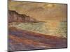Beach at Pourville, Sunset, 1882-Claude Monet-Mounted Giclee Print