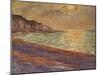 Beach at Pourville, Sunset, 1882-Claude Monet-Mounted Premium Giclee Print