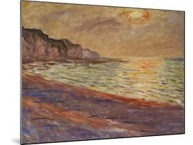 Beach at Pourville, Sunset, 1882-Claude Monet-Mounted Giclee Print