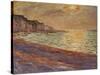 Beach at Pourville, Sunset, 1882-Claude Monet-Stretched Canvas