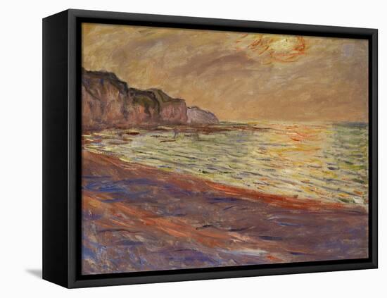 Beach at Pourville, Sunset, 1882-Claude Monet-Framed Stretched Canvas