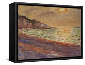 Beach at Pourville, Sunset, 1882-Claude Monet-Framed Stretched Canvas