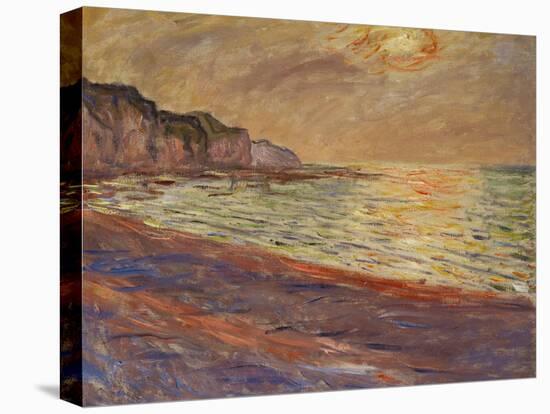 Beach at Pourville, Sunset, 1882-Claude Monet-Stretched Canvas