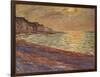 Beach at Pourville, Sunset, 1882-Claude Monet-Framed Giclee Print