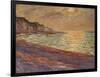 Beach at Pourville, Sunset, 1882-Claude Monet-Framed Giclee Print