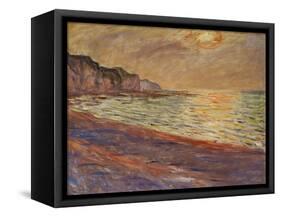 Beach at Pourville, Sunset, 1882-Claude Monet-Framed Stretched Canvas