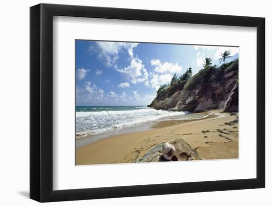 Beach At Punta Tuna, Puerto Rico-George Oze-Framed Photographic Print