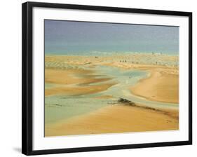 Beach at Resort of Barneville Carteret, Cote De Nacre, Cotentin Peninsula, Manche, Normandy, France-David Hughes-Framed Photographic Print