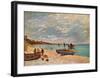 Beach at Sainte-Adresse-Claude Monet-Framed Art Print