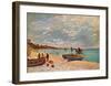 Beach at Sainte-Adresse-Claude Monet-Framed Art Print