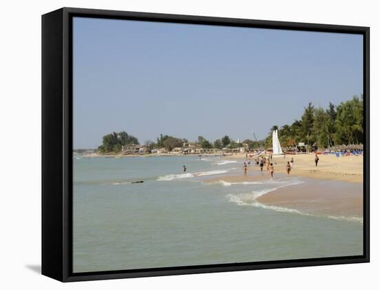 Beach at Saly, Senegal, West Africa, Africa-Robert Harding-Framed Stretched Canvas