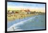 Beach at Santa Cruz-null-Framed Art Print