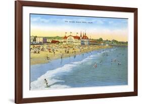 Beach at Santa Cruz-null-Framed Art Print