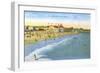 Beach at Santa Cruz-null-Framed Art Print