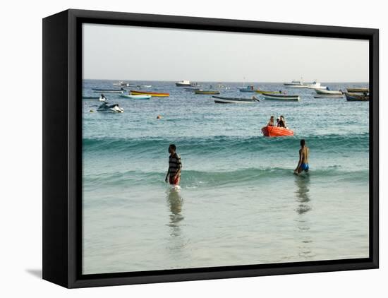 Beach at Santa Maria, Sal (Salt), Cape Verde Islands, Atlantic Ocean, Africa-Robert Harding-Framed Stretched Canvas