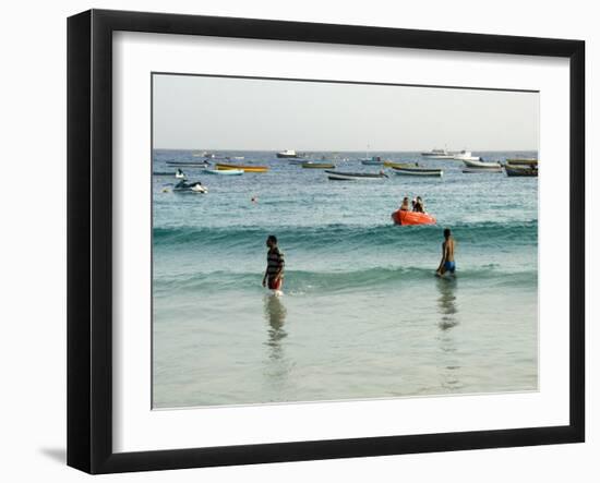 Beach at Santa Maria, Sal (Salt), Cape Verde Islands, Atlantic Ocean, Africa-Robert Harding-Framed Photographic Print