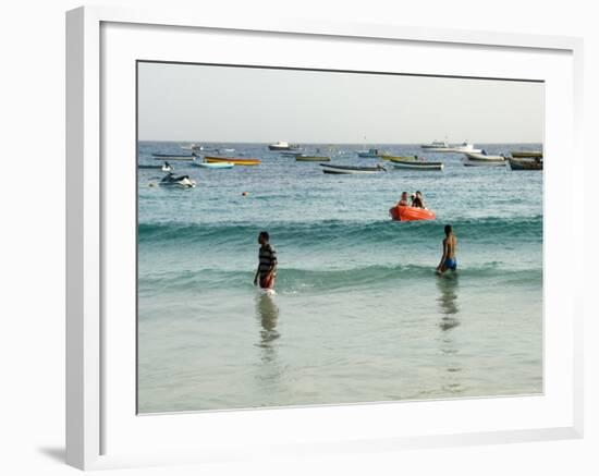 Beach at Santa Maria, Sal (Salt), Cape Verde Islands, Atlantic Ocean, Africa-Robert Harding-Framed Photographic Print