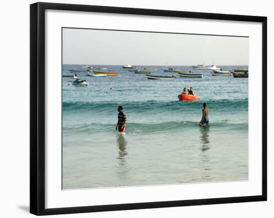 Beach at Santa Maria, Sal (Salt), Cape Verde Islands, Atlantic Ocean, Africa-Robert Harding-Framed Photographic Print