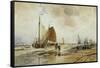 Beach at Schevingen, Holland-Thomas Hardy Bush-Framed Stretched Canvas