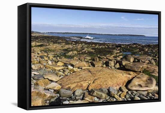 Beach at Seawall, Mount Desert Island, near Arcadia National Park, Maine, New England, USA-Jean Brooks-Framed Stretched Canvas