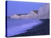 Beach at Seven Sisters and Beachy Head, East Sussex, England-Steve Vidler-Stretched Canvas