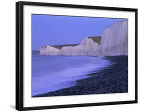 Beach at Seven Sisters and Beachy Head, East Sussex, England-Steve Vidler-Framed Photographic Print