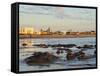 Beach at sunrise, Cabo Polonio, Rocha Department, Uruguay, South America-Karol Kozlowski-Framed Stretched Canvas